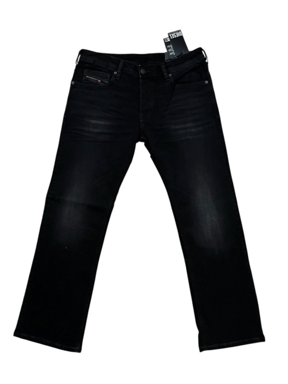 Diesel Mens Zatiny Slim Bootcut Jeans RB064 Black $195 Size 36/32 NWT
